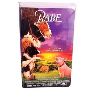 Babe Vintage 90s VHS Movie Tape Pig Plastic Clamshell Case Universal Childhood